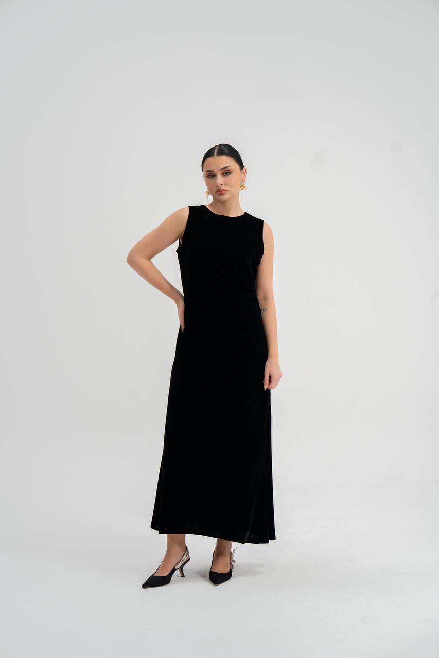 black crepe dress. C:226 Black