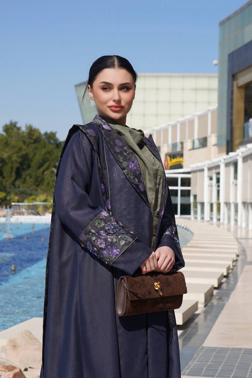 Abaya Blazer Linen Jacquard Silk. C:6756