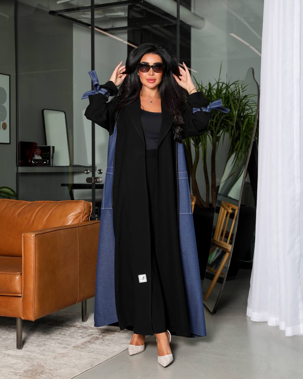 Abaya blazer crepe with jeans