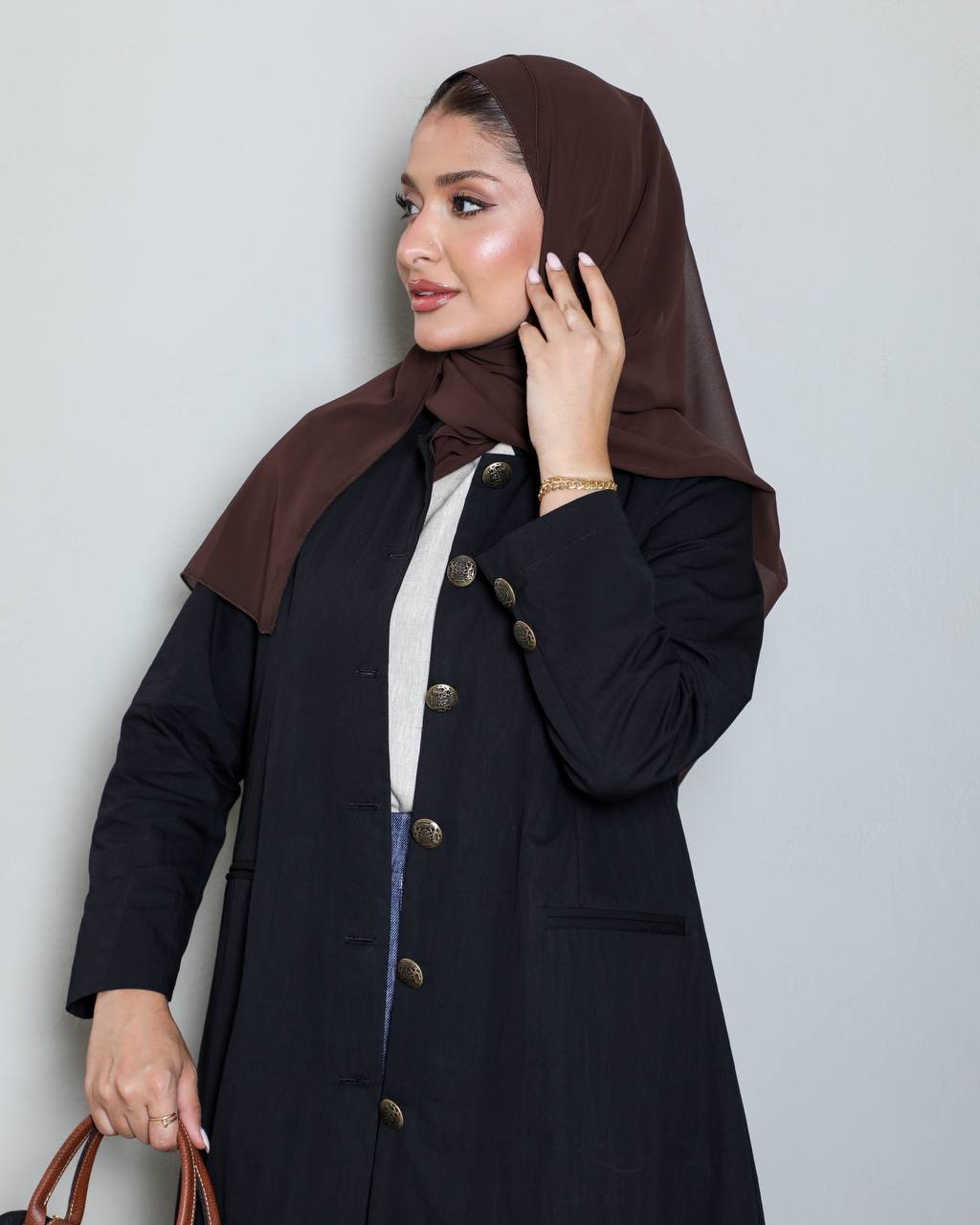 Black trench coat C:6657