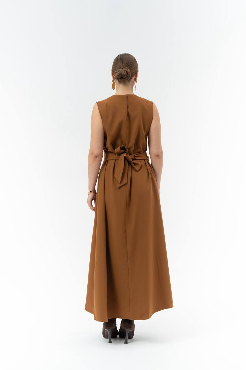 crepe dress.C:259 Orange