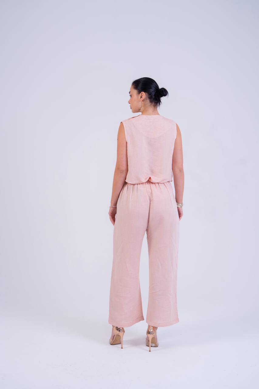 Pink linen set.C:268