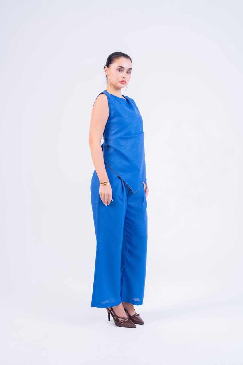 Cotton blouse and trousers set.C:265