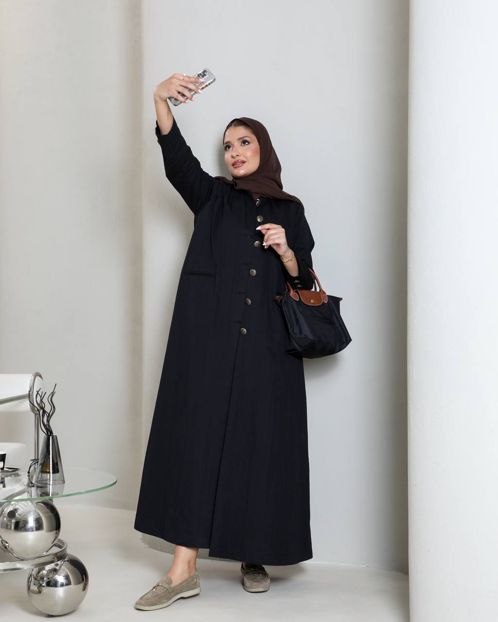 Black trench coat C:6657