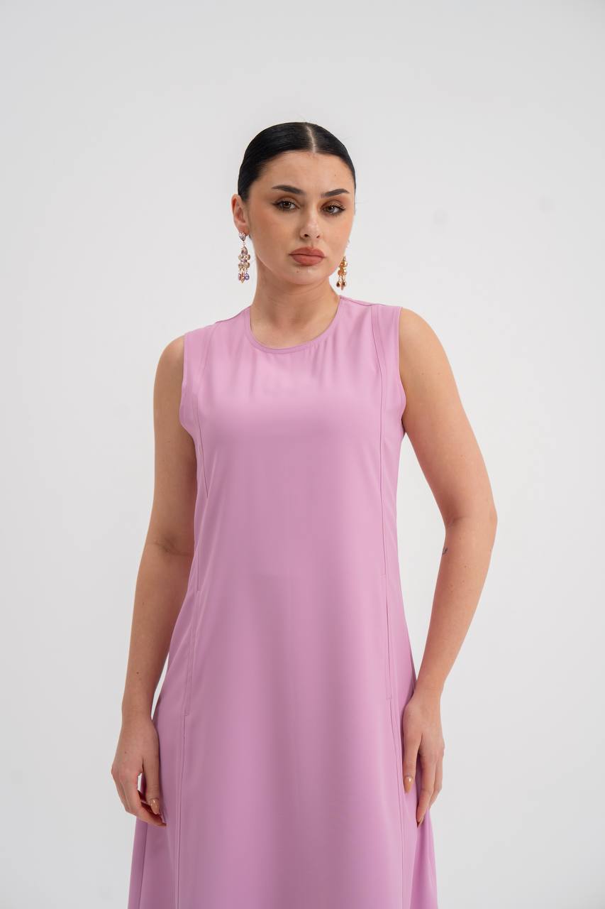 Pink crepe dress. C:197
