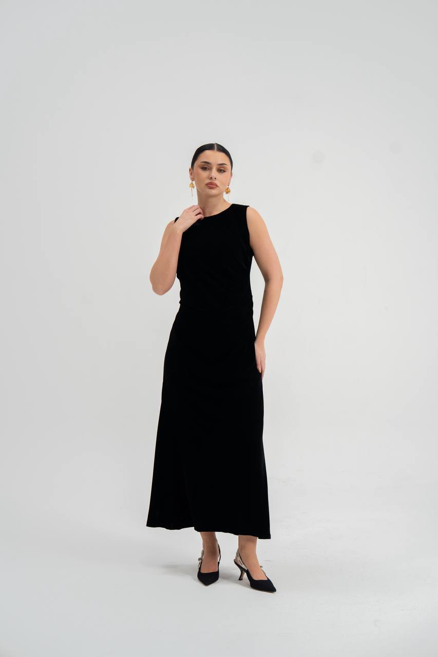 black crepe dress. C:226 Black