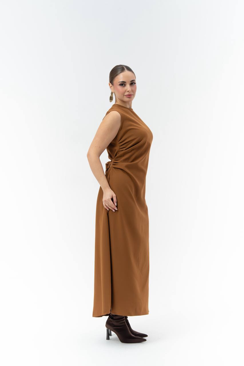 crepe dress.C:259 Orange