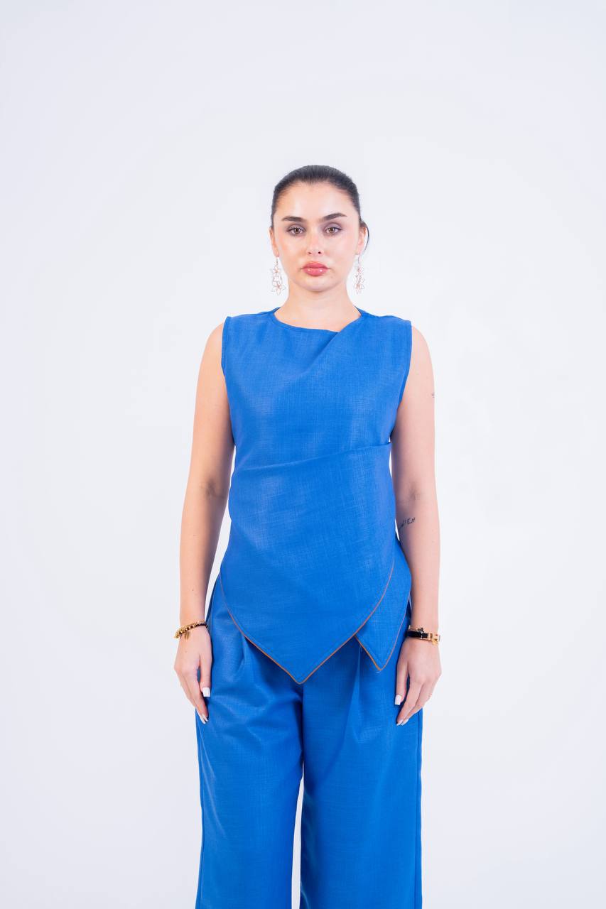 Cotton blouse and trousers set.C:265