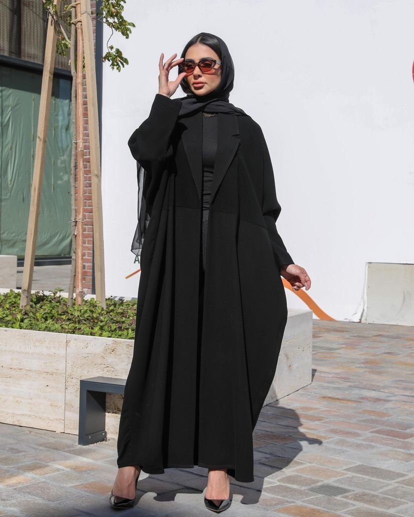 ABAYA CREPE BLAZER C:6316 (Free size