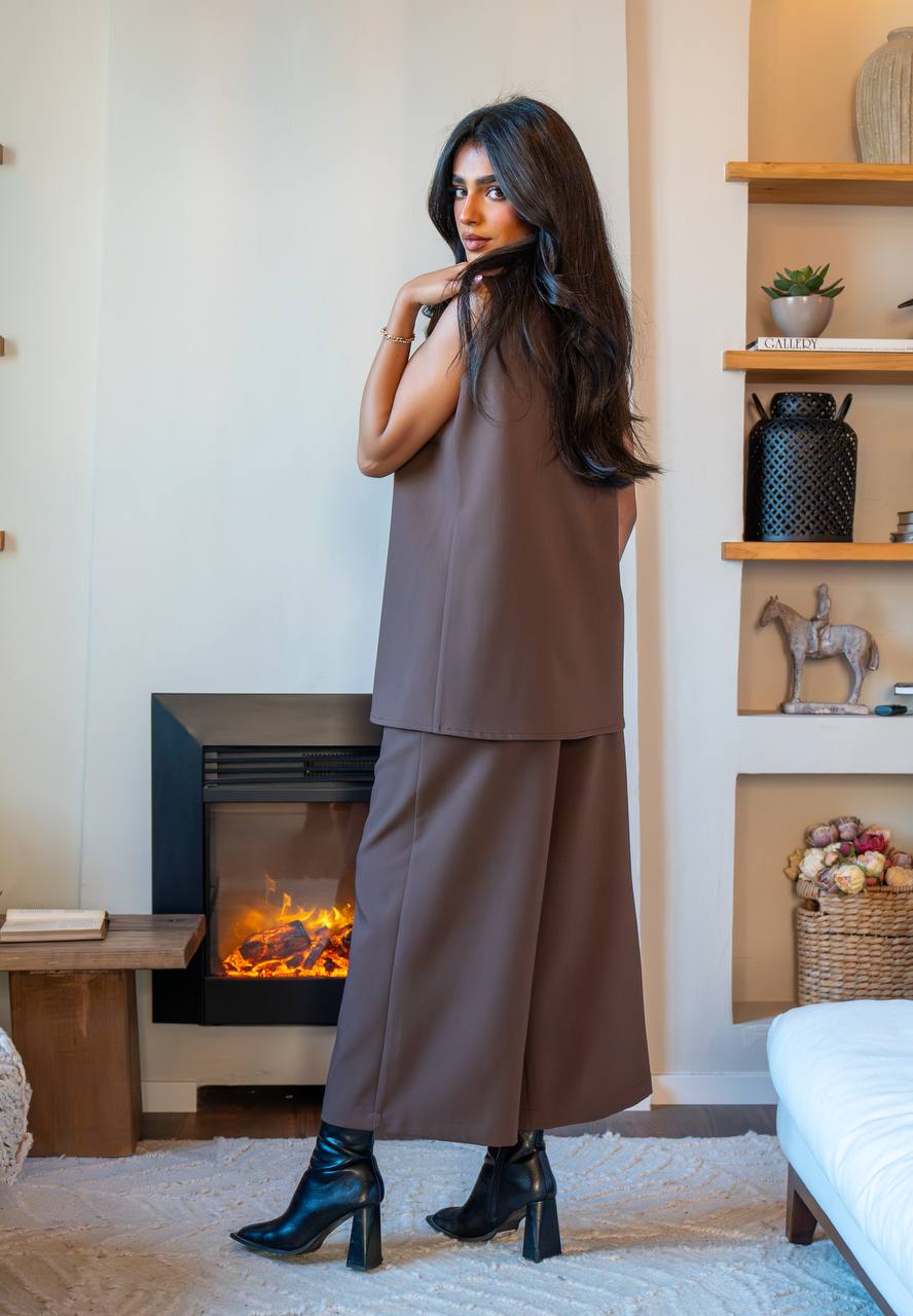 Brown vest & Trousers Set  C:179 Brown