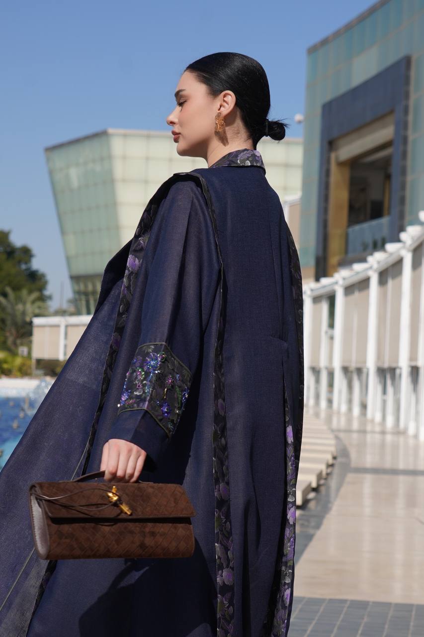 Abaya Blazer Linen Jacquard Silk. C:6756