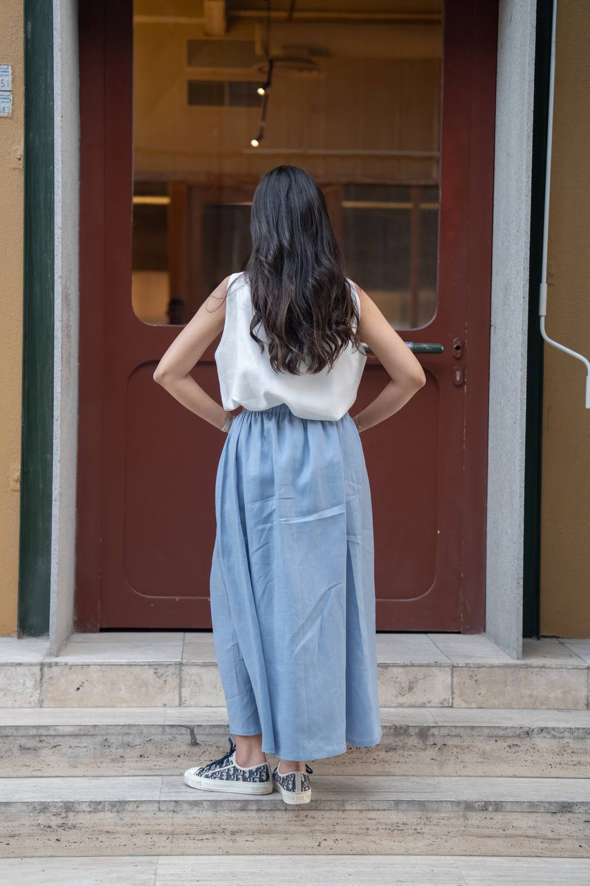 Blouse and skirt set, linen. C:236