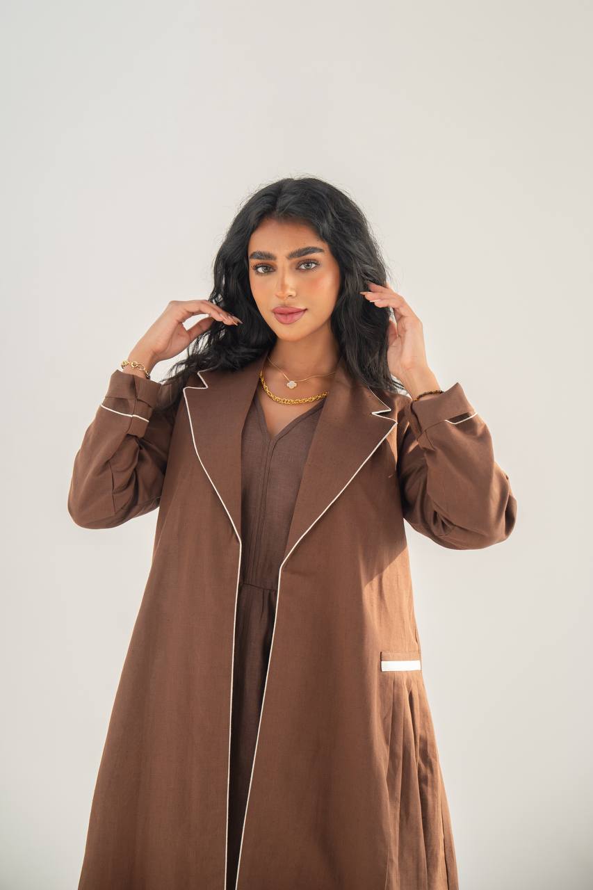Blazer abaya with dress C:6652