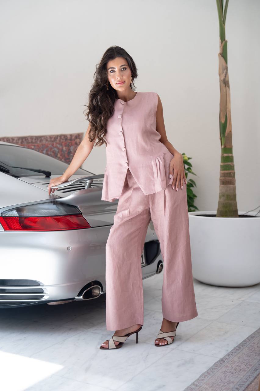 Pink vest and pants set.C:241