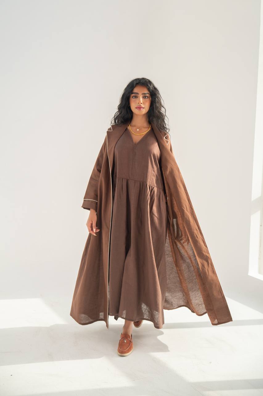 Blazer abaya with dress C:6652