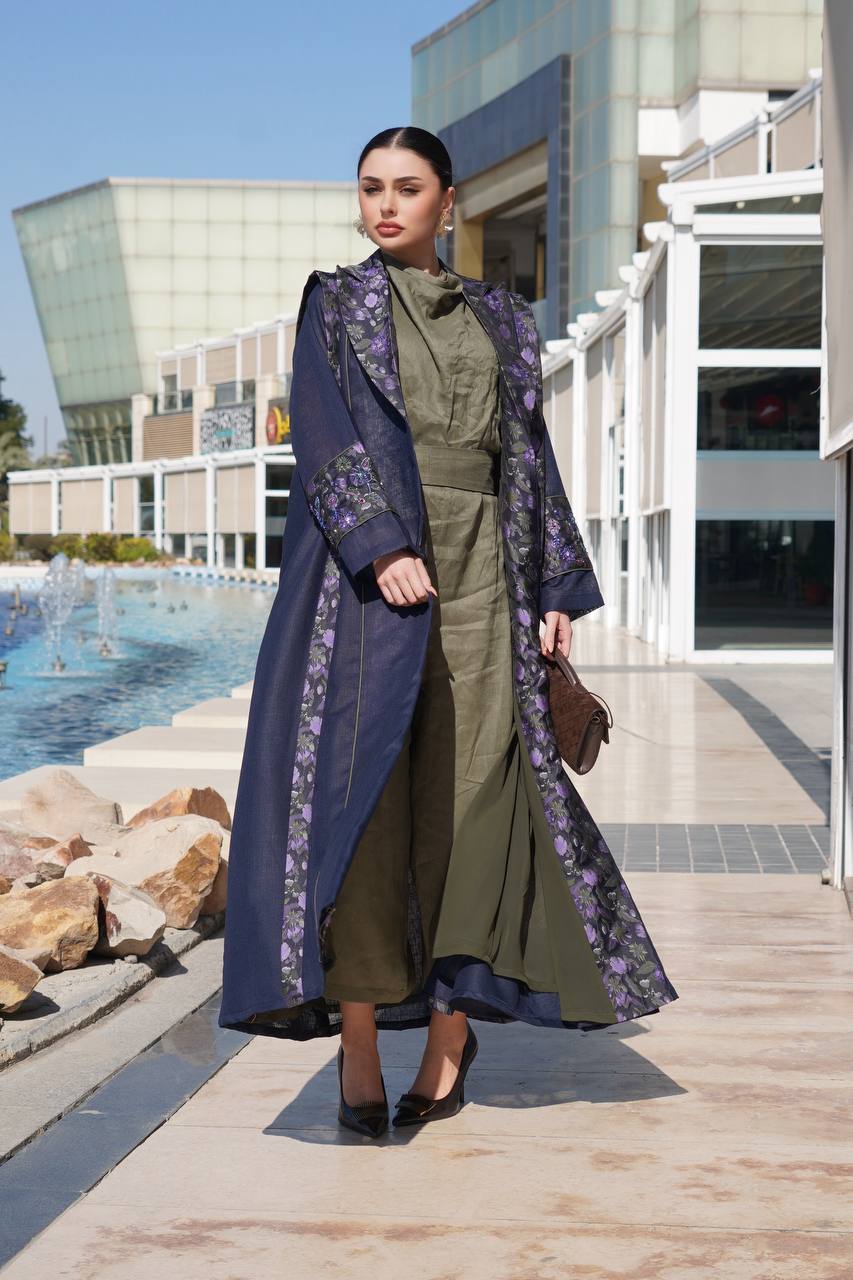 Abaya Blazer Linen Jacquard Silk. C:6756