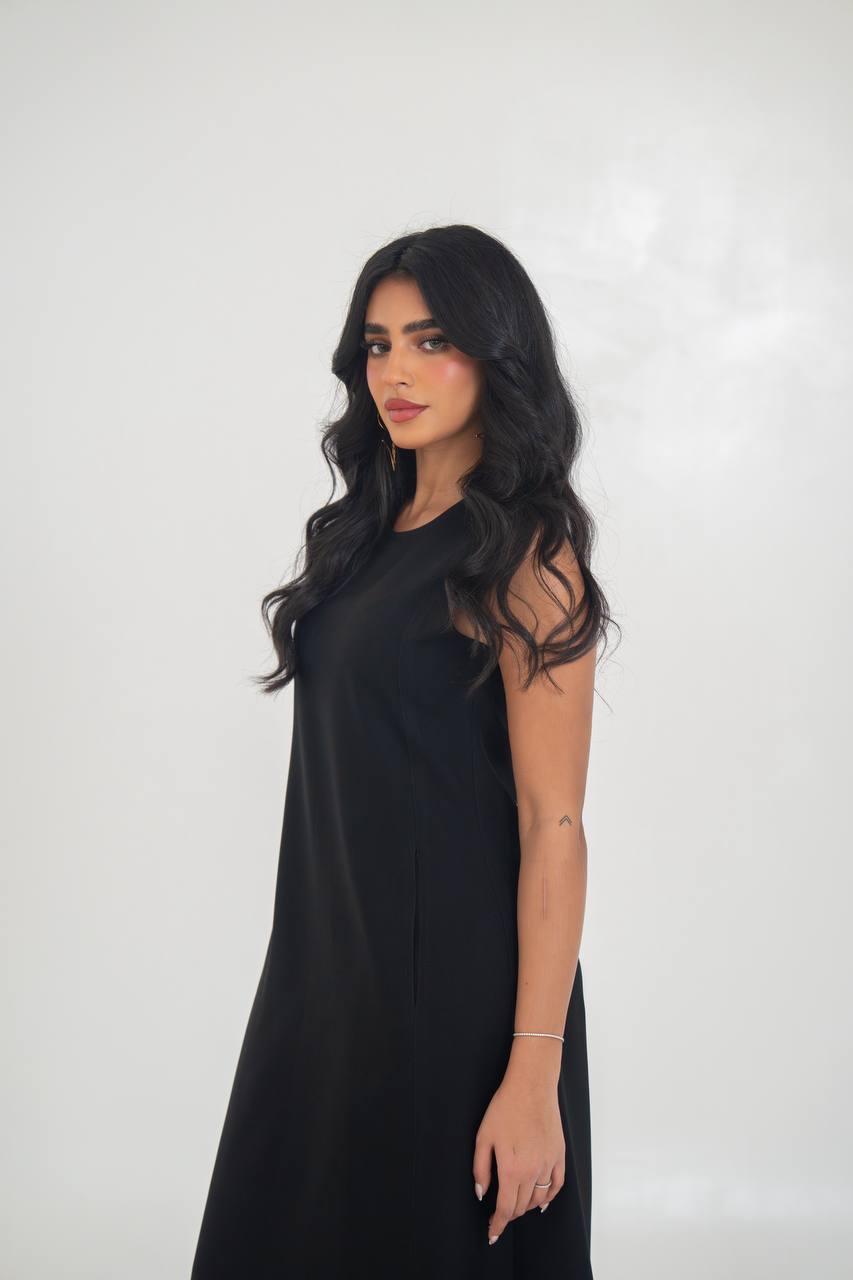 black crepe dress. C:197 Black